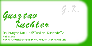 gusztav kuchler business card